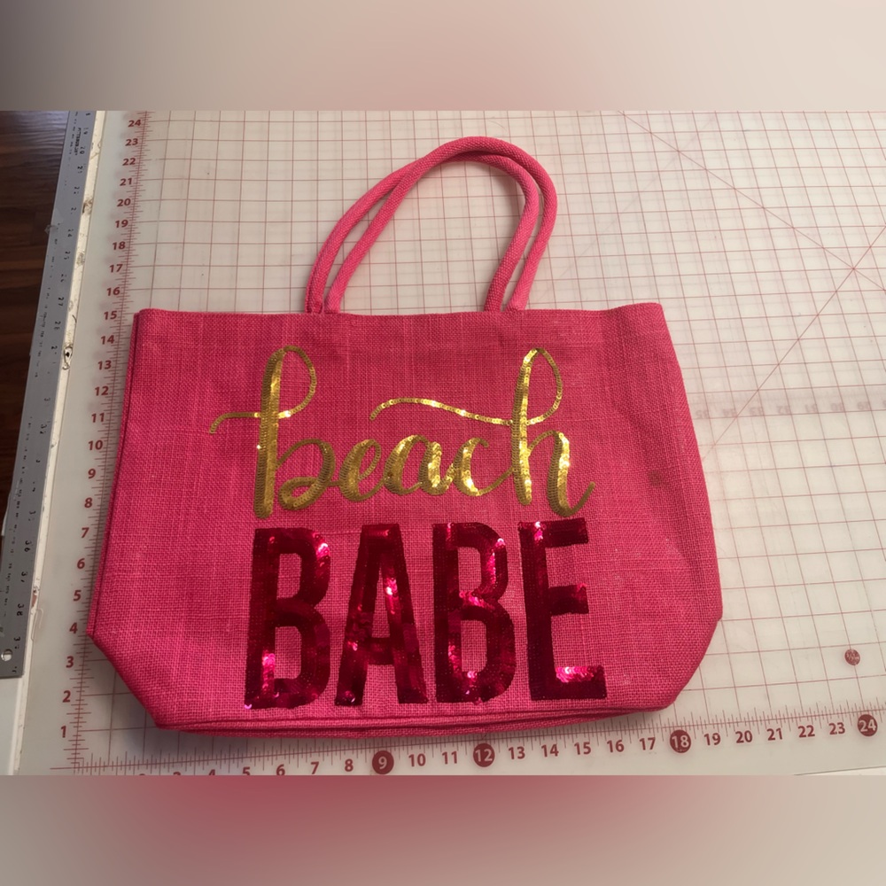 Source Unknown Pink Sequin Tote Bag - image 5